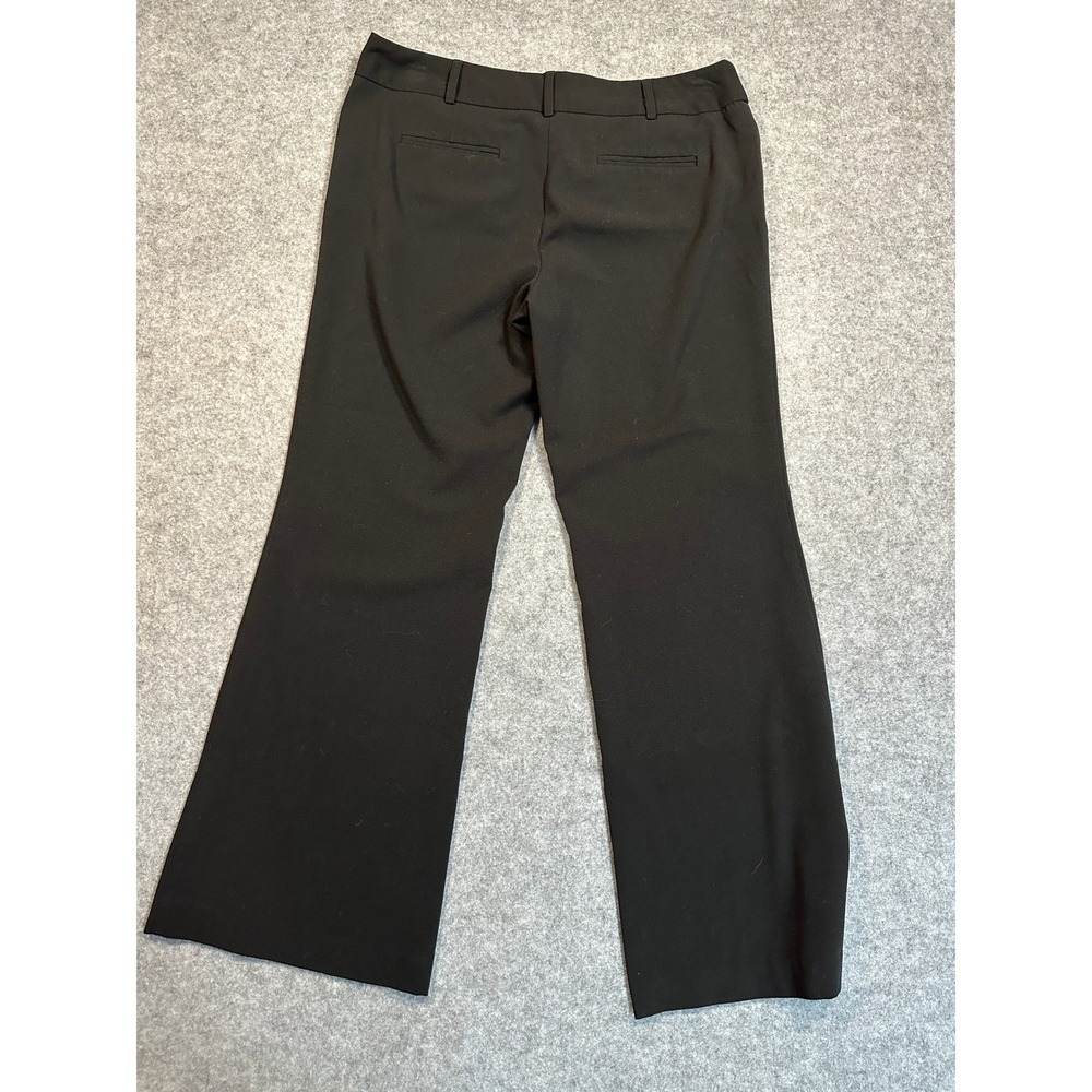 George London Fit Black Wide Leg Dress Pants Womens 10P Petite Office Trousers